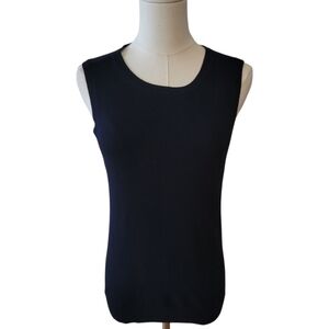 Zara Knit Black Lightweight Sweater Vest Size Medium‎